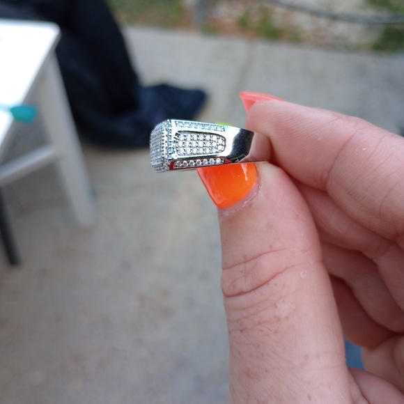 Real Moissanite mens  ring - Picture 1 of 4